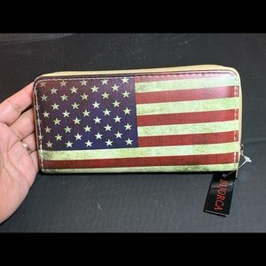 USA Flag Wallet - Long - NWT